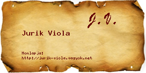Jurik Viola névjegykártya
